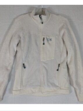 Mountain Hardwear Monkey Fleece Jacket Women's S White PolarTec Ivory